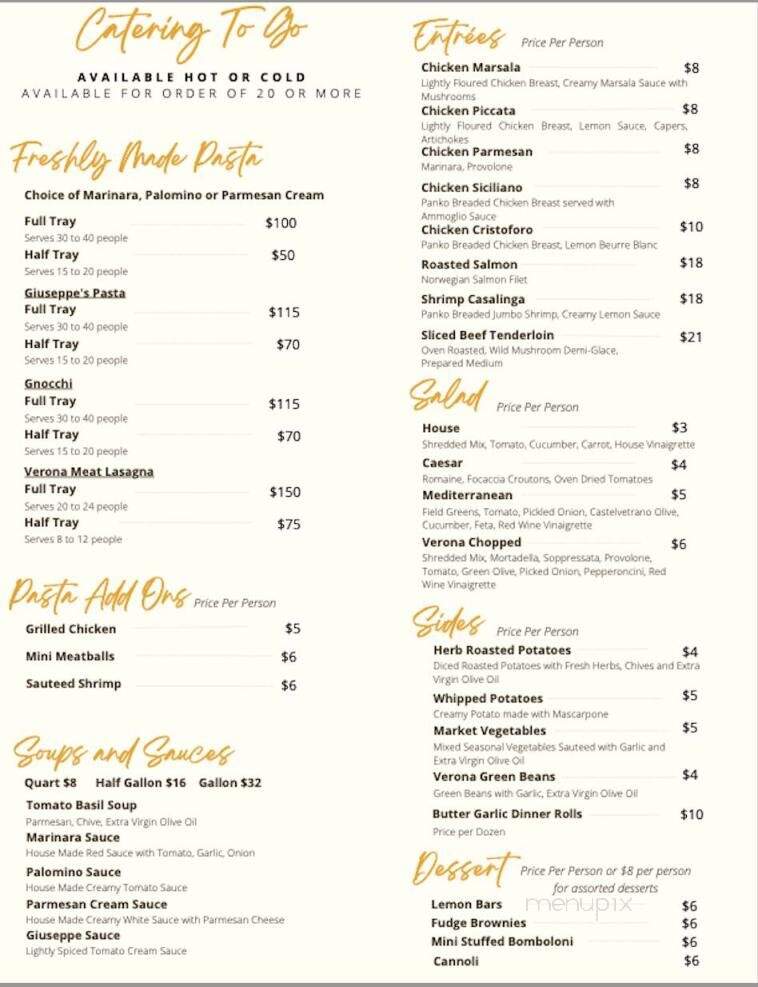 Bar Verona - Washington, MI menu_pic