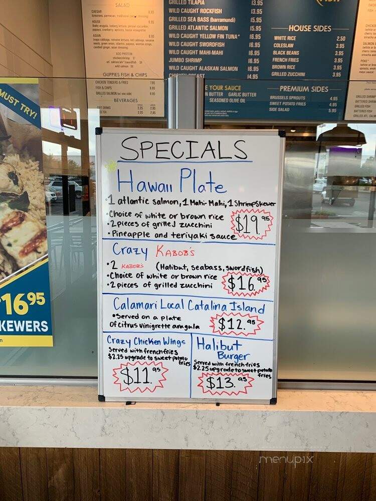 Crazy Fish Grill - Seal Beach, CA menu_pic