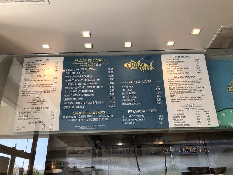 Crazy Fish Grill - Seal Beach, CA menu_pic
