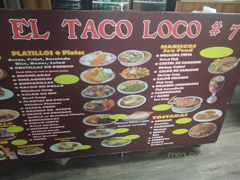 Taqueria El Taco Loco 8 - Gardena, CA menu_pic