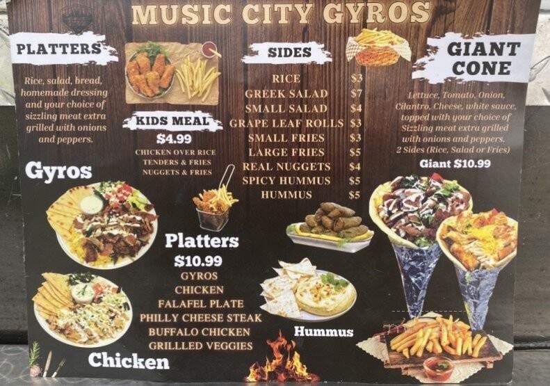 Music City Gyros - Springhill, TN menu_pic