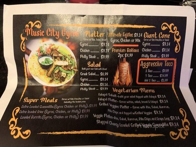Music City Gyros - Springhill, TN menu_pic