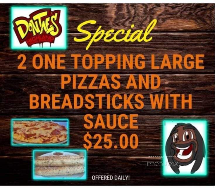 Dontae's Highland Pizza Parlor - Evansville, IN