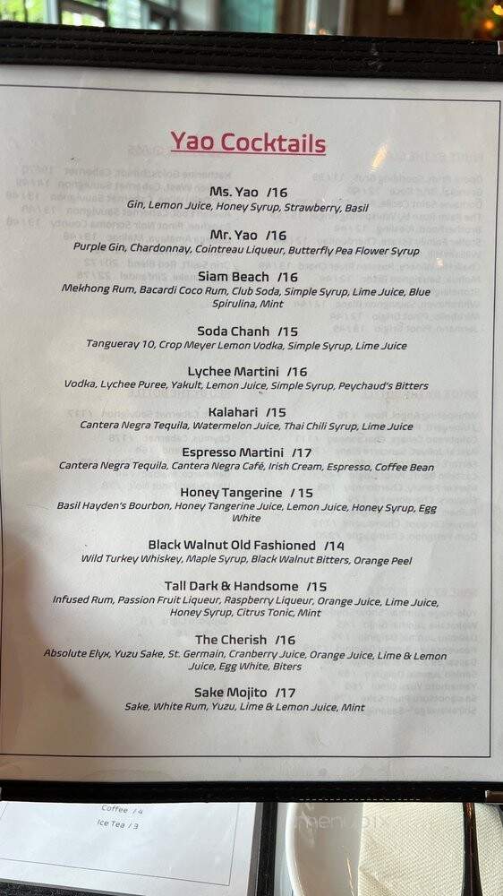 Yao - Dunwoody, GA menu_pic