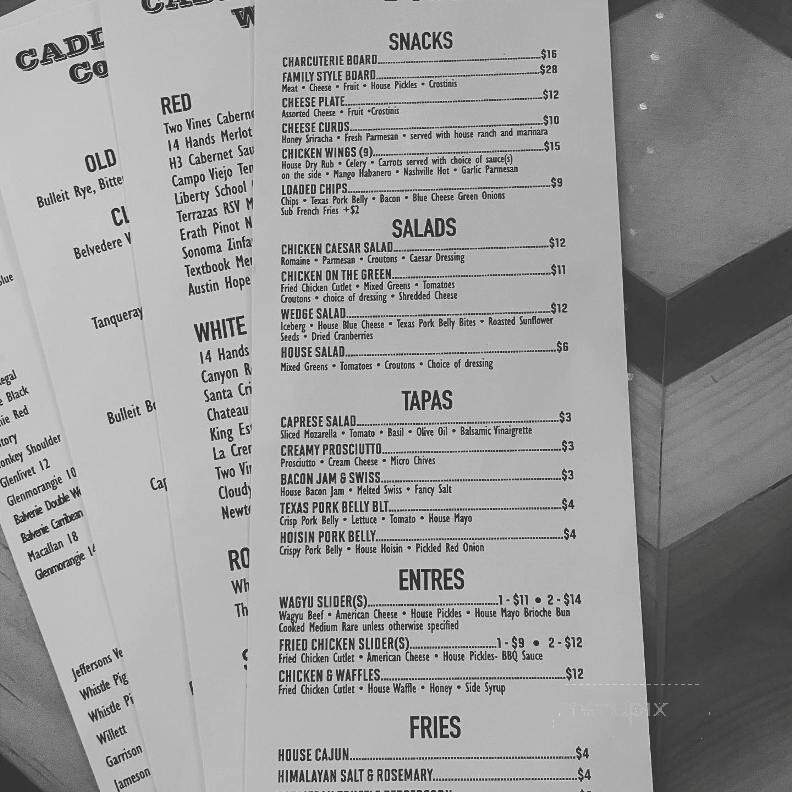 Caddy Shack - Spring, TX menu_pic