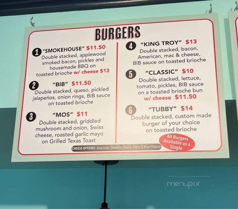 Barrier Island Burgers - Normandy Beach, NJ menu_pic