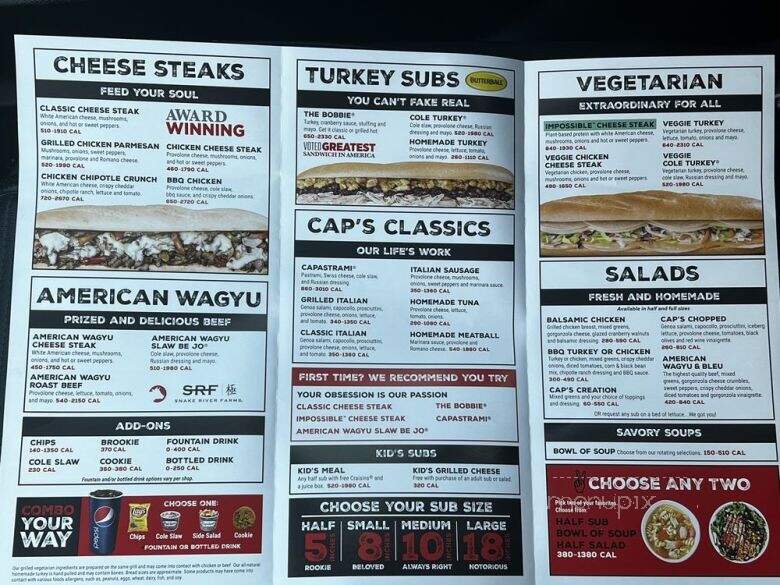 Capriotti's Sandwich Shop - Odessa, FL menu_pic