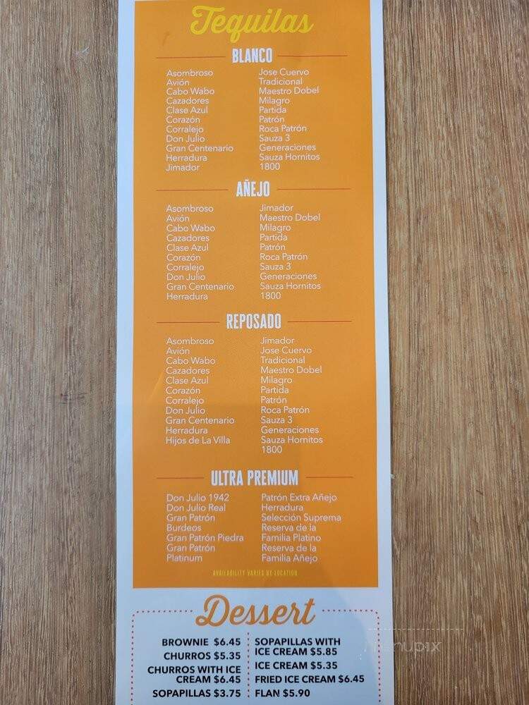 La Parrilla Mexican Restaurant - Sandy Springs, GA menu_pic