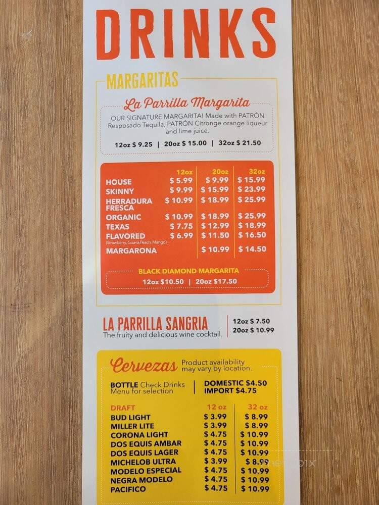 La Parrilla Mexican Restaurant - Sandy Springs, GA menu_pic