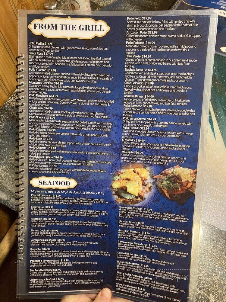 Blue TeQuila - Sergeant Bluff, IA menu_pic