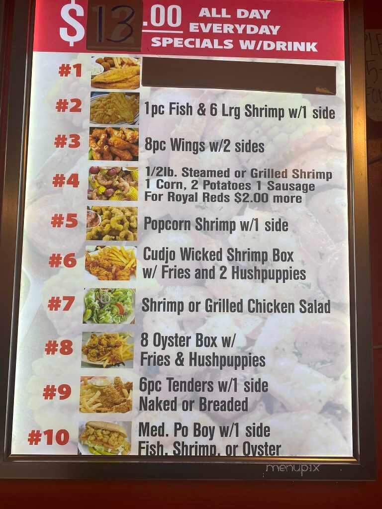 Cudjo Seafood - Bayou La Batre, AL menu_pic