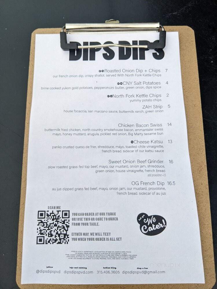 Dips Dips - Providence, RI menu_pic