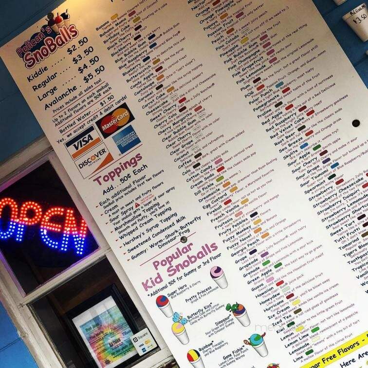 Mr Narwhal's Magnificent Snoballs - Charleston, SC menu_pic