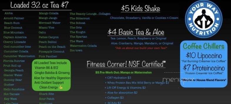 Your Way Nutrition - Lacey, WA menu_pic