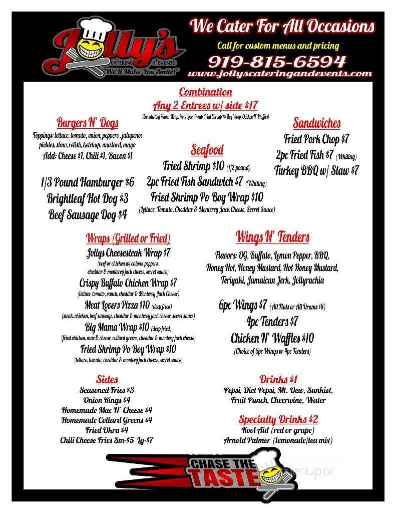 Jolly's Catering and Events - Raleigh, NC menu_pic