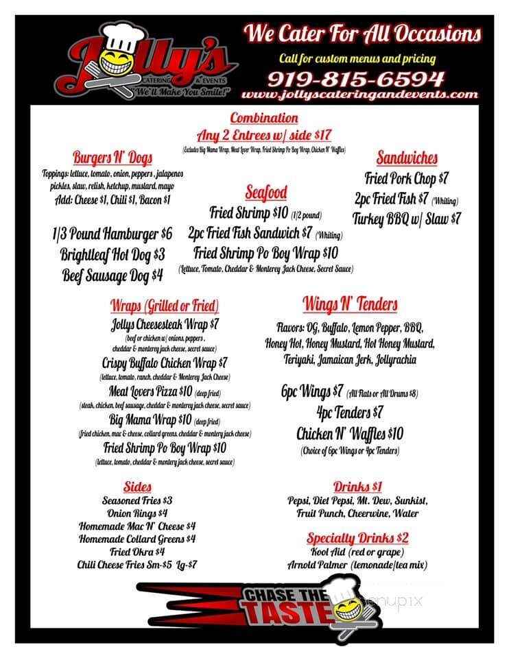Jolly's Catering and Events - Raleigh, NC menu_pic