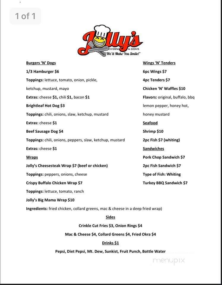 Jolly's Catering and Events - Raleigh, NC menu_pic