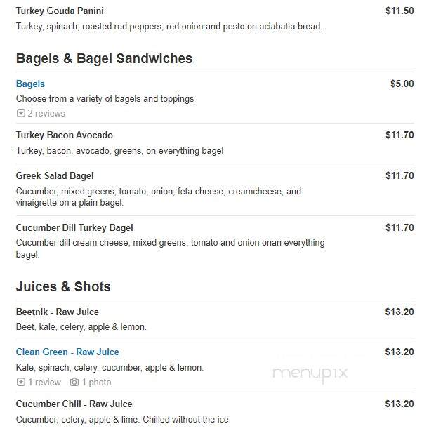 Qwench Juice Bar & DRNK Coffee + Tea - Windsor Hills, CA menu_pic