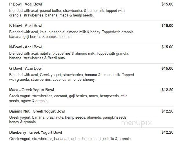 Qwench Juice Bar & DRNK Coffee + Tea - Windsor Hills, CA menu_pic