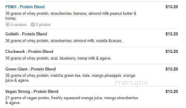 Qwench Juice Bar & DRNK Coffee + Tea - Windsor Hills, CA menu_pic