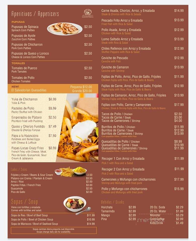 La Casa Blanca - Grantville, PA menu_pic