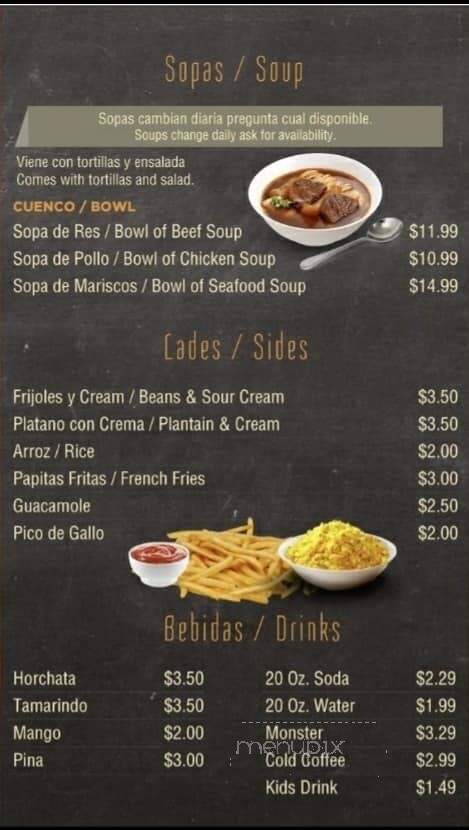 La Casa Blanca - Grantville, PA menu_pic