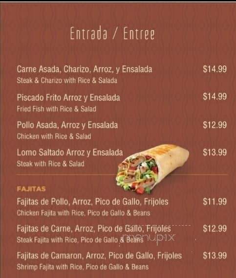 La Casa Blanca - Grantville, PA menu_pic