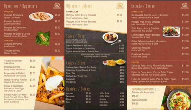 La Casa Blanca - Grantville, PA menu_pic