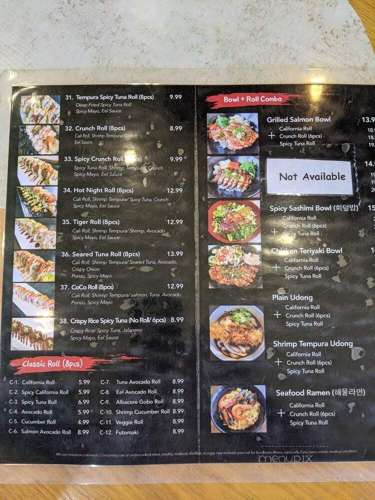 Coco Sushi & Roll - Torrance, CA menu_pic