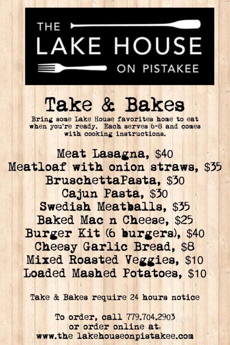 The Lake House on Pistakee - Johnsburg, IL menu_pic