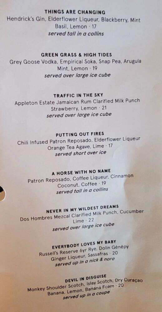 The Bungalow Kitchen - Tiburon, CA menu_pic