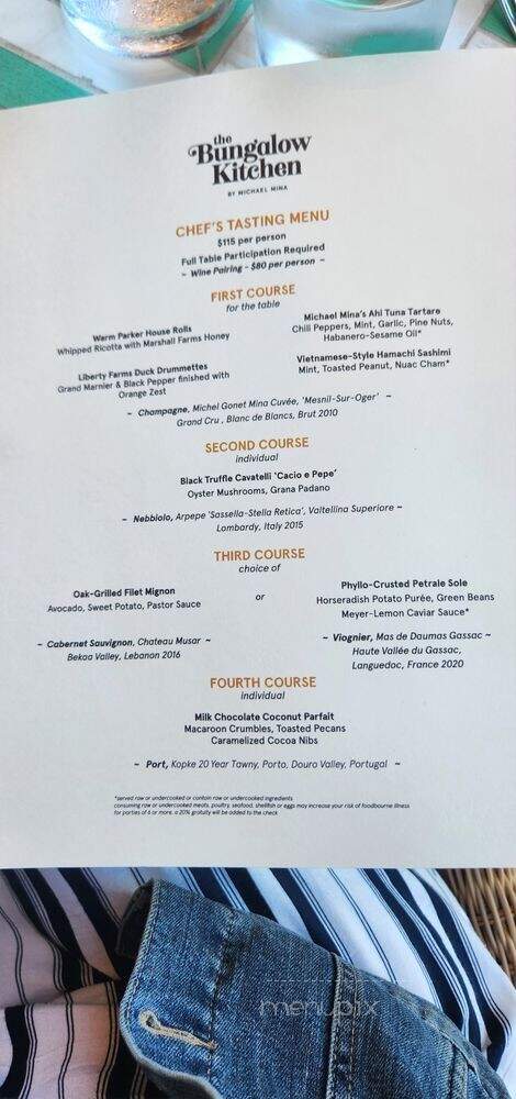 The Bungalow Kitchen - Tiburon, CA menu_pic