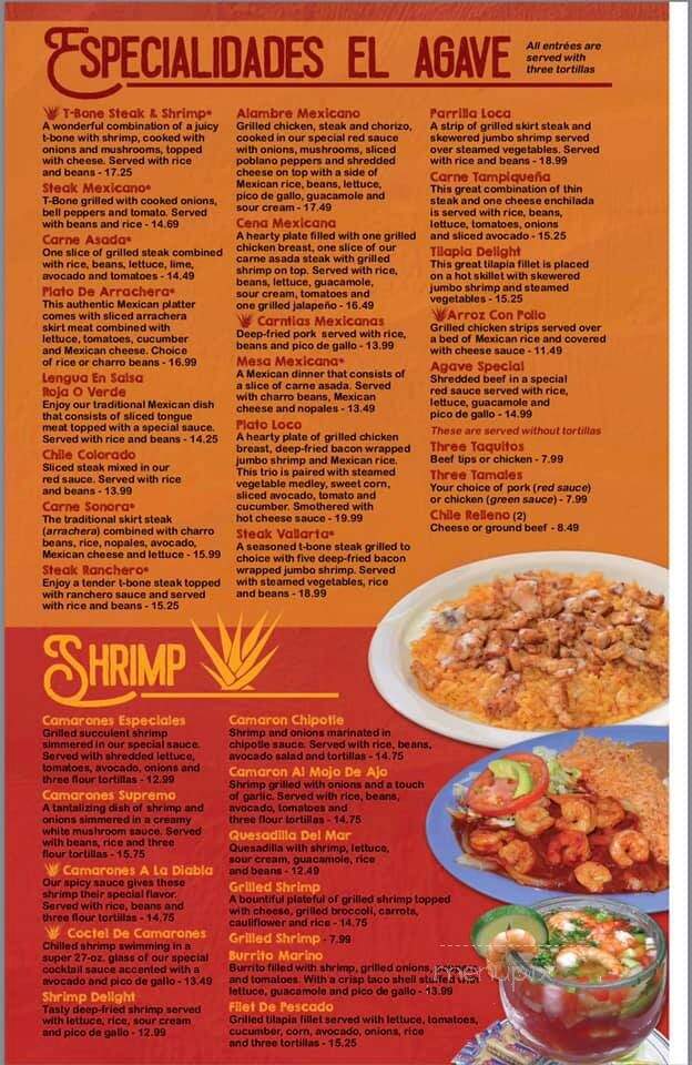 El Agave Mexican Grill and Bar - Grand Rapids, MI menu_pic