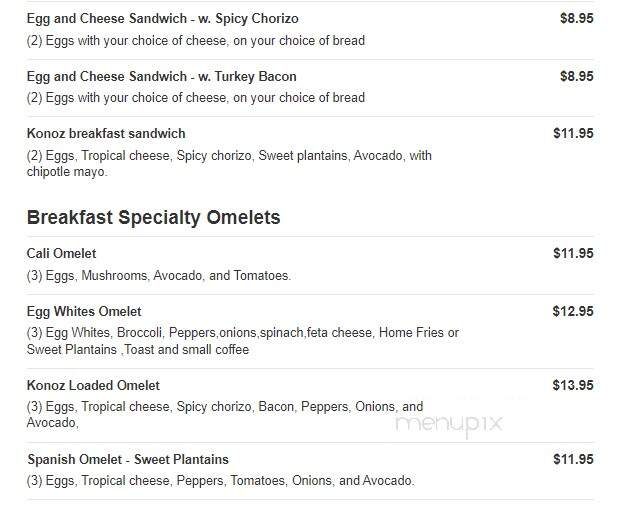 Konoz Restaurant - Newark, NJ menu_pic