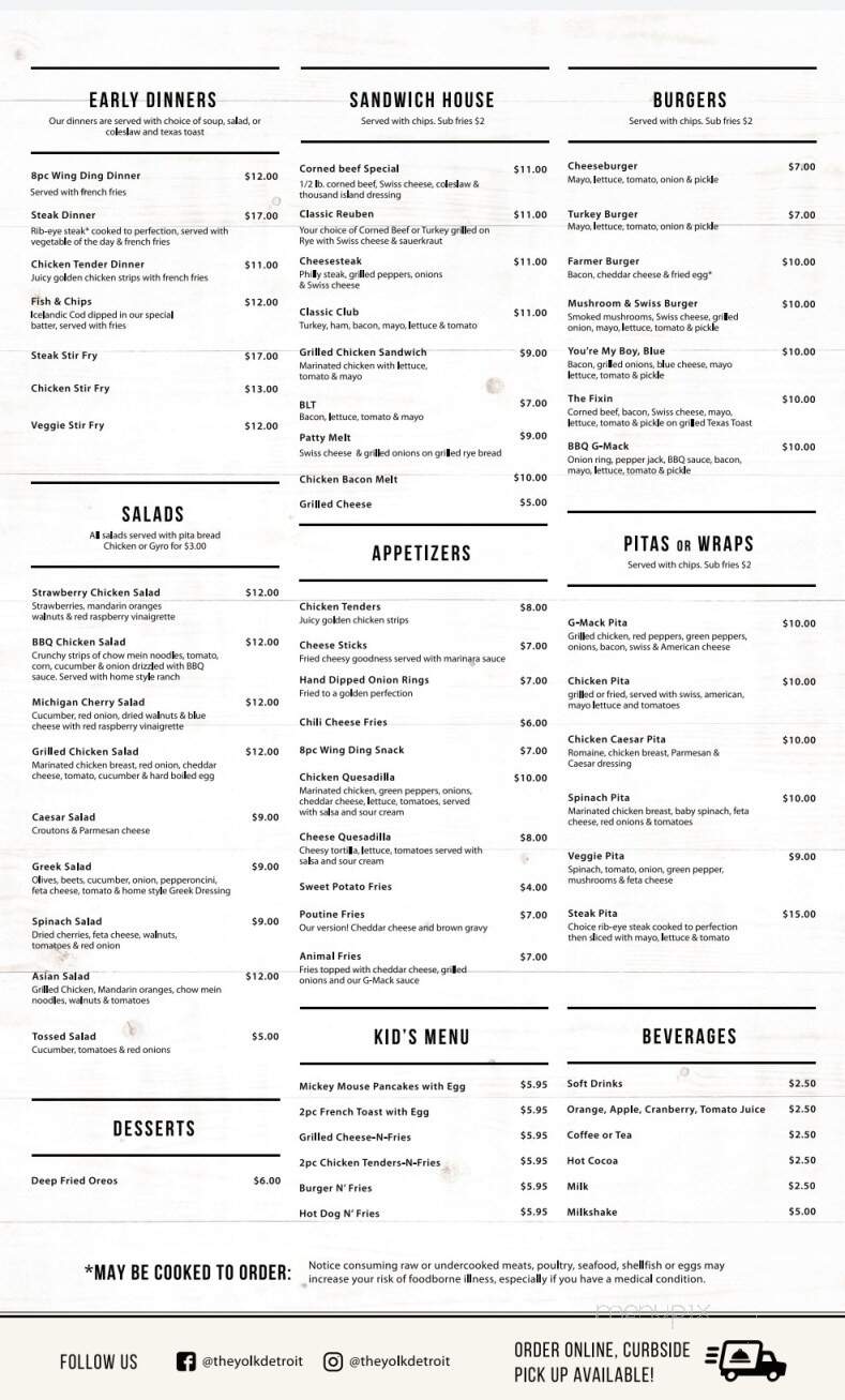 The Yolk - St. Clair Shores, MI menu_pic