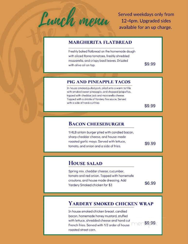 The Yardery - Sanford, FL menu_pic