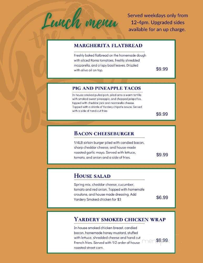 The Yardery - Sanford, FL menu_pic