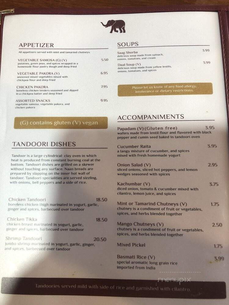 Red Fort Cuisine of India - Layton, UT menu_pic