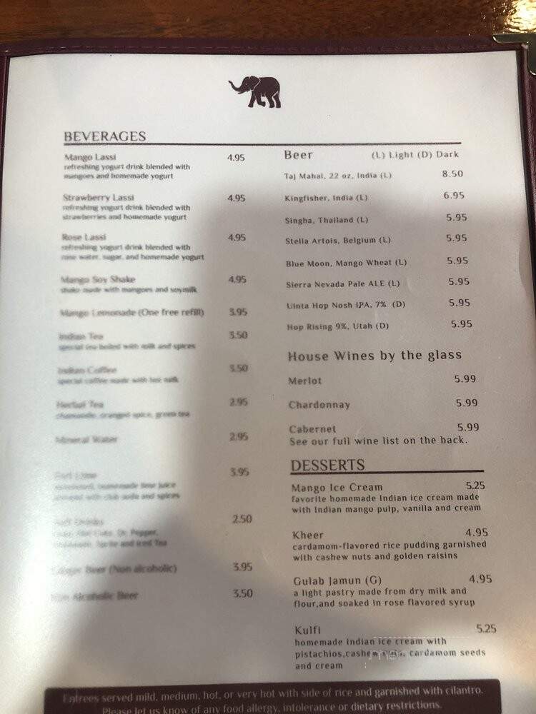 Red Fort Cuisine of India - Layton, UT menu_pic