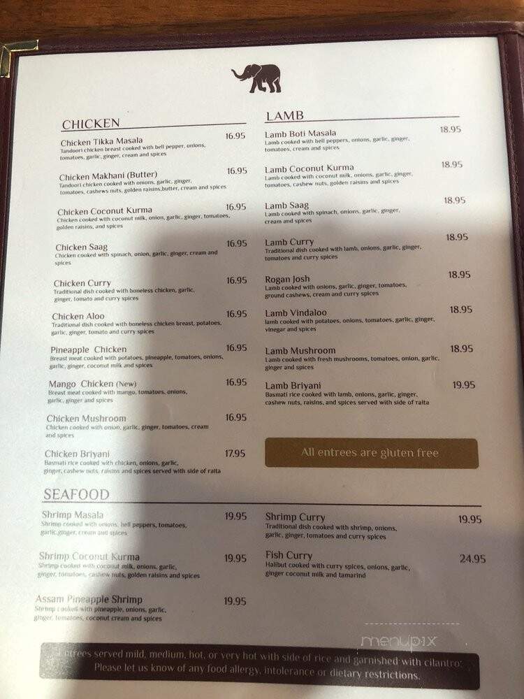 Red Fort Cuisine of India - Layton, UT menu_pic