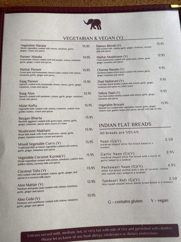 Red Fort Cuisine of India - Layton, UT menu_pic