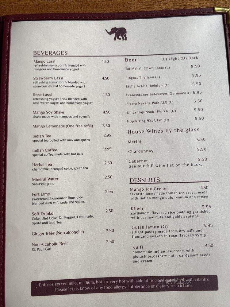 Red Fort Cuisine of India - Layton, UT menu_pic