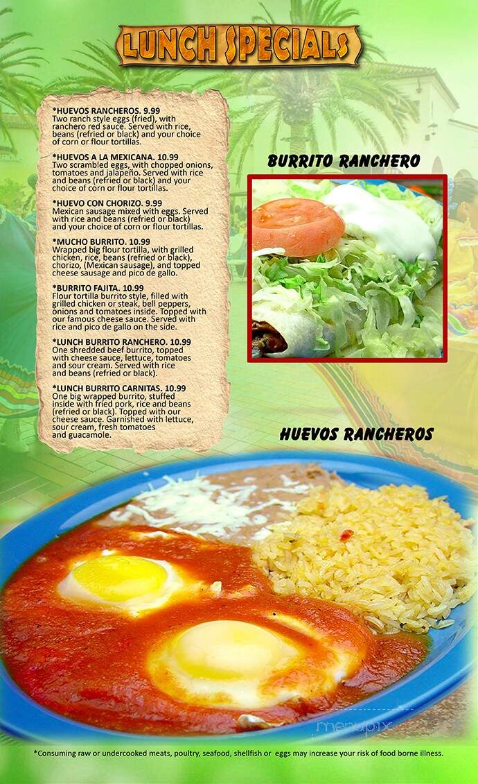 El Loro Mexican Restaurant - Belle Plaine, MN menu_pic