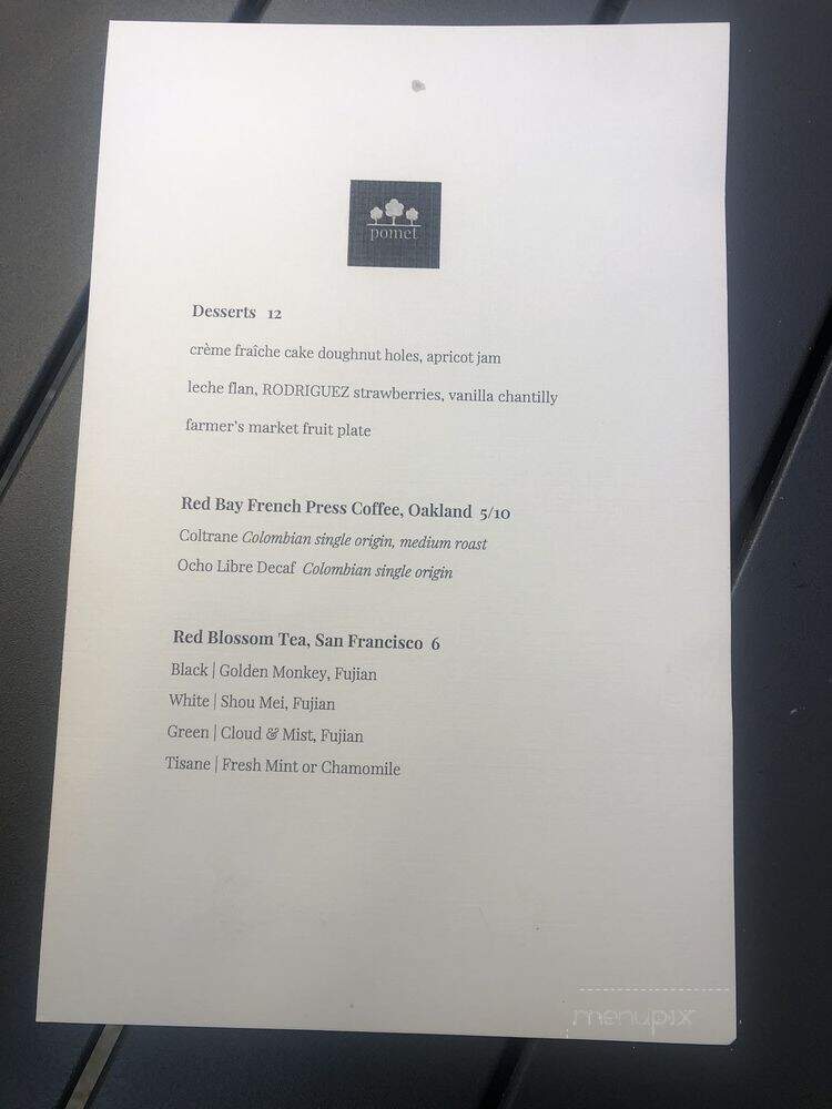 Pomet - Oakland, CA menu_pic