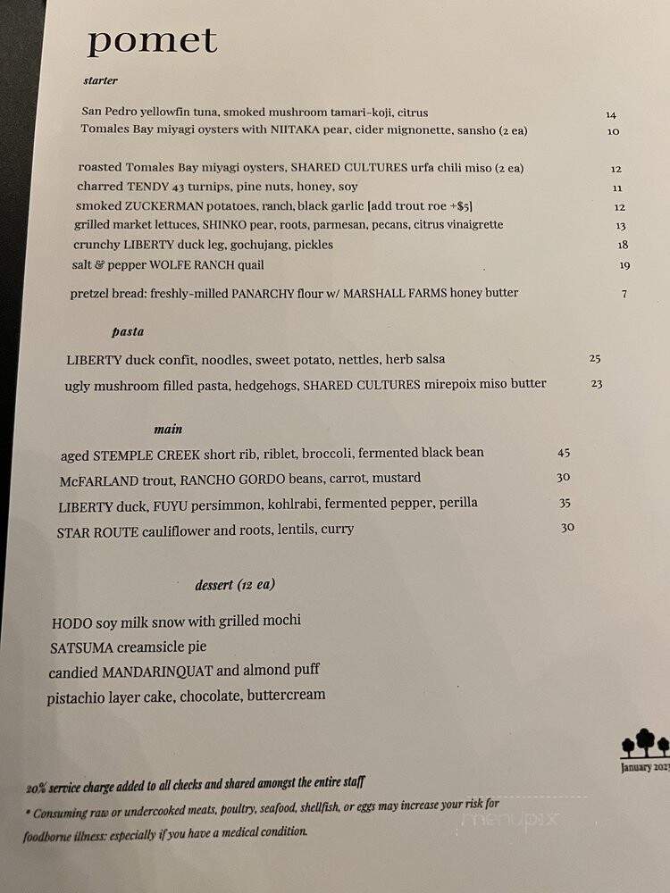 Pomet - Oakland, CA menu_pic