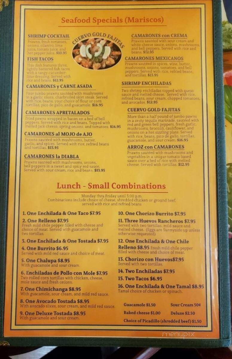 Tampico Family Mexican Restaurant - Bedford, IA menu_pic