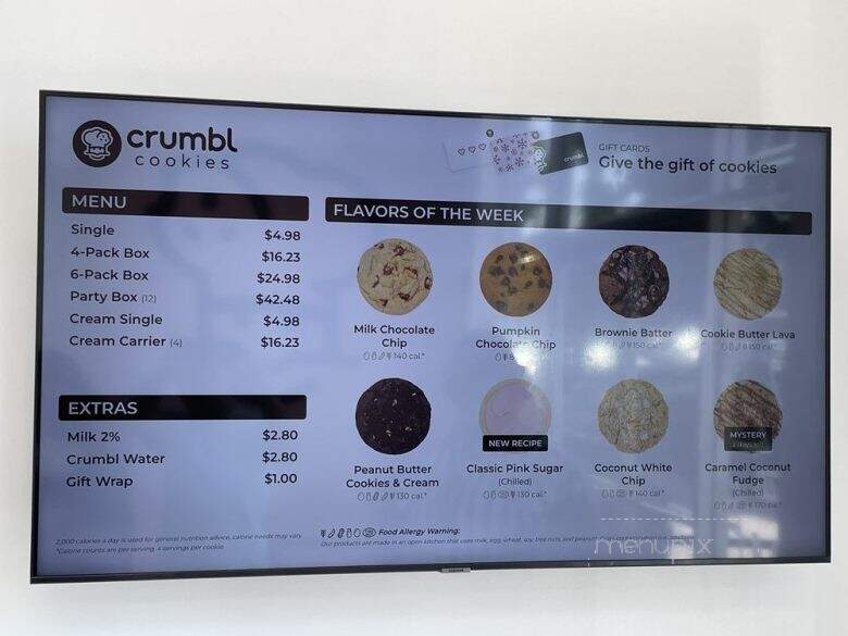Crumbl Cookies - Oxnard, CA menu_pic