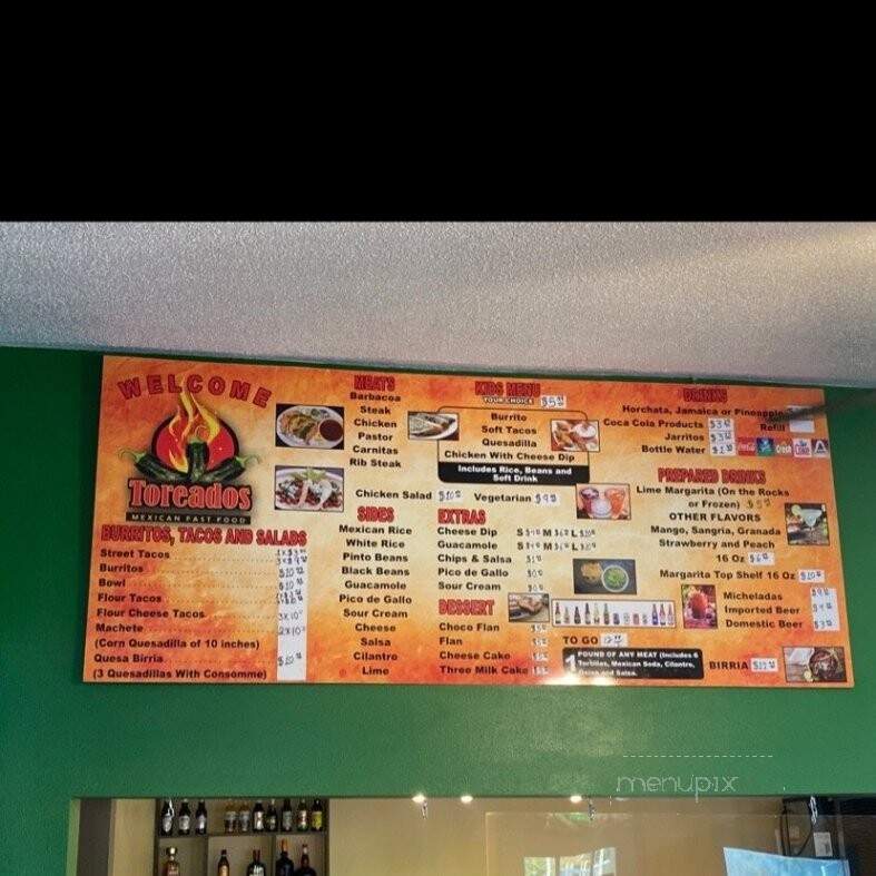 Toreados Mexican Fast Food - Leavenworth, KS menu_pic