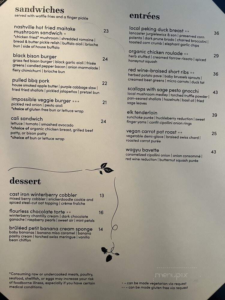 The Fern & Fable - Malvern, PA menu_pic
