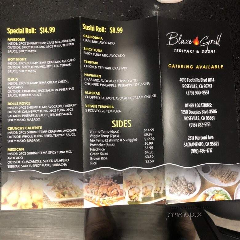 Blaze Grill Teriyaki & Sushi - Roseville, CA